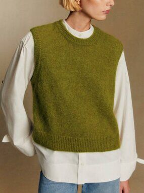 Sezane Samuel Jumper Pistachio Green - Size M